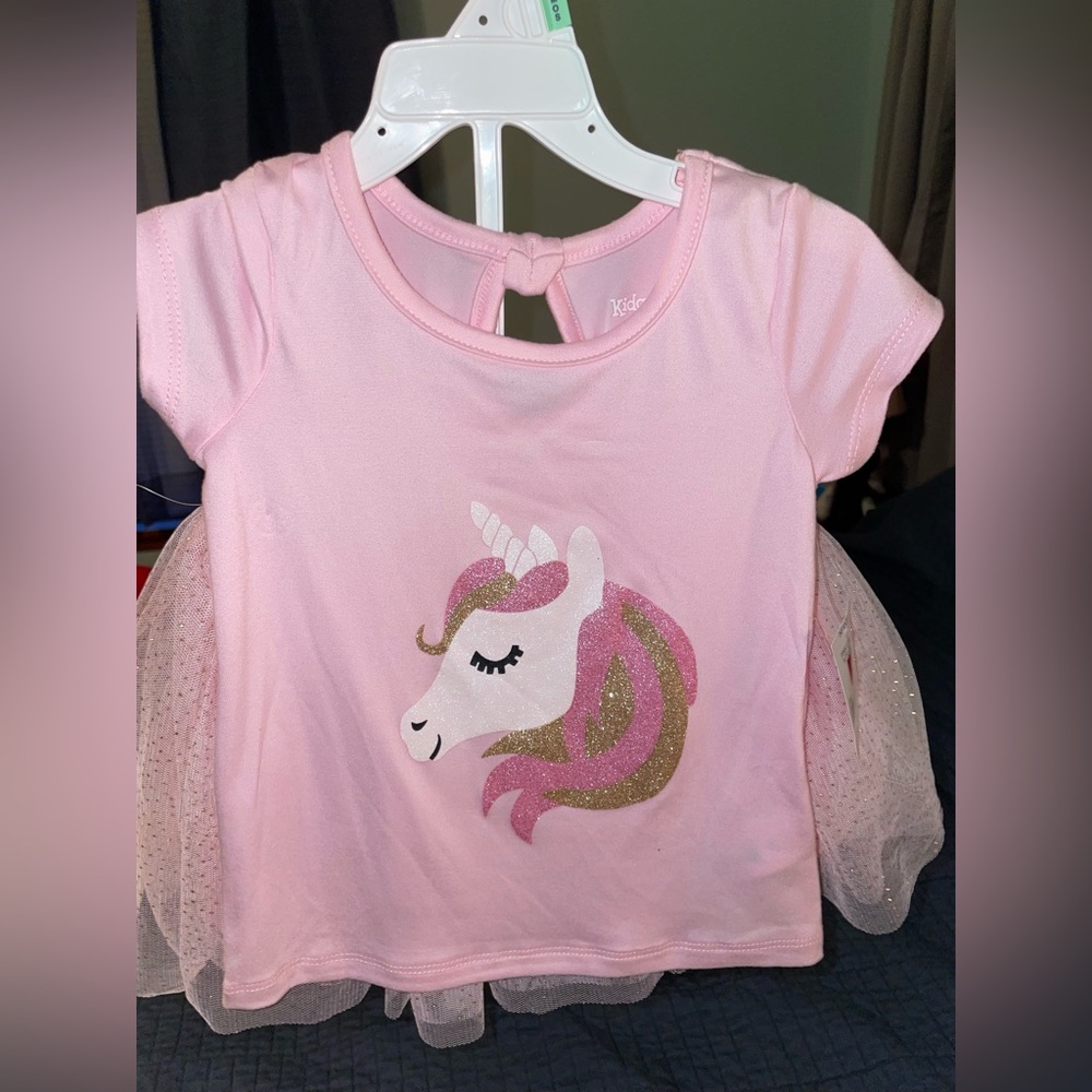 Infants pink unicorn tutu set